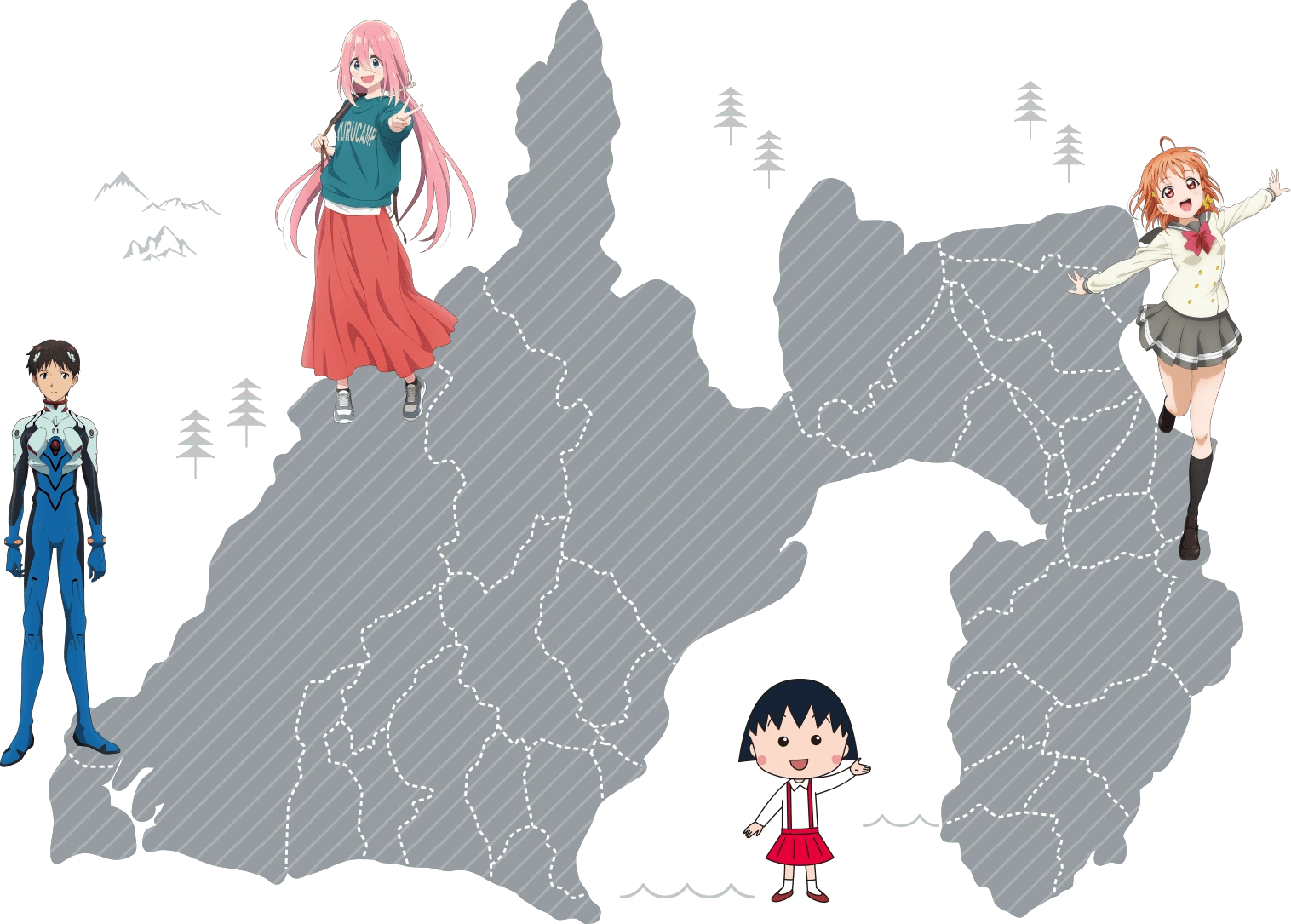 モデル地マップイラスト